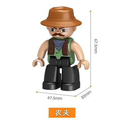 LEGO Compatible Large Brick Accessories, Minifigures and Character Figures, Police Roles - 11