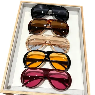 5-Pack Large Frame Aviator Sunglasses for Women, UV400 - 6
