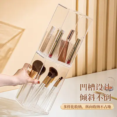 Transparente Make-up-Pinsel-Aufbewahrungsbox staubdicht