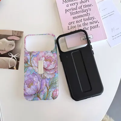 iPhone 17 Pro Max kılıfı, renkli pencere, muşamba desen, 2 in 1