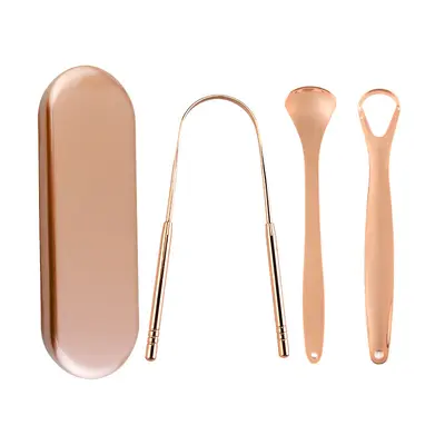 Stainless Steel U-Shaped Tongue Scraper, Large and Small Opening - 9