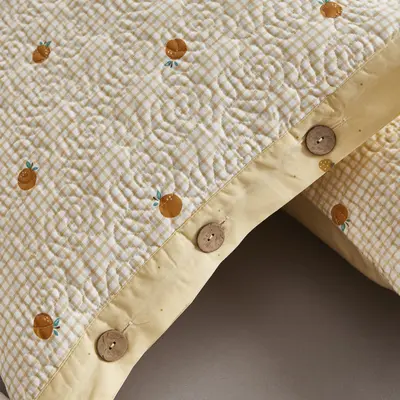 100% Cotton Button Pillow Cover, 48x74 cm, Single Size - 4