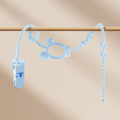 Baby Teether Silicone Chain, Anti-Drop Pacifier Clip - 12