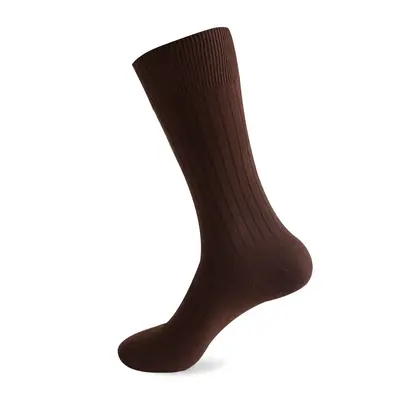 Foreign Trade Socks European and American Autumn Winter Plus Size Long Tube Socks Men's Striped Combed Cotton Double Needle Men's Socks Wholesale Manufacturer - 8