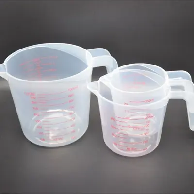 带刻度杯厨房工具杯量勺透明烘焙高测量计量1000塑料量杯250ML500