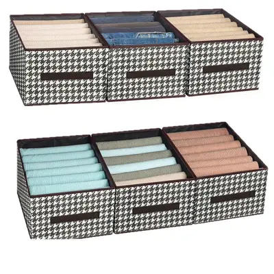 Foldable storage box clothing organizer