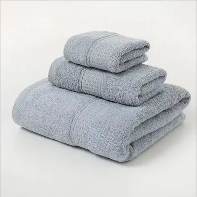 Badetuch-Set, dreiteilig, 100% reine Baumwolle - 8