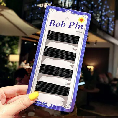 Blue card small black hair clip steel wire hair clip wavy hair clip women invisible hair clip bb clip hair styling hair accessories - 8