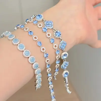 Zirkon Oval Schleife Armband, elegantes Design