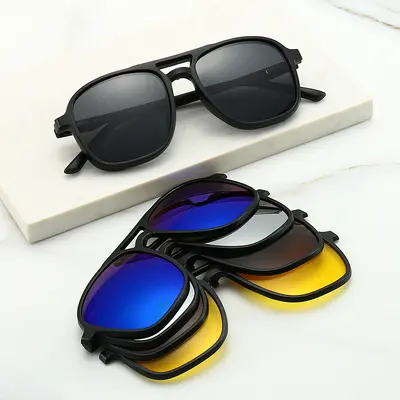 2381 neue polarisierte Sonnenbrillen für Männer, magnetisches Brillenset, modische Sonnenbrillen für Frauen, hochwertige Brille mit doppeltem Rahmen