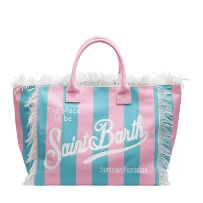 Large Capacity Tasseled Printed Women's Beach Tote Bag - 6