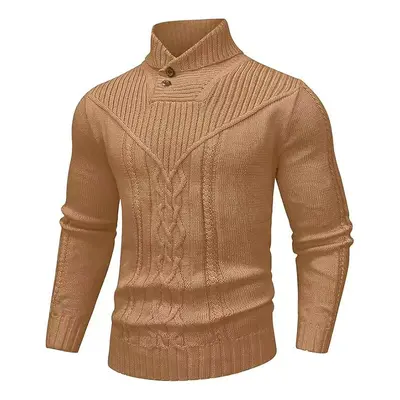 Herren klassischer Strickpullover mit Stehkragen, Frühling und Herbst - 9