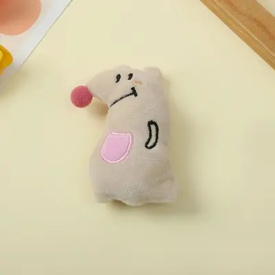 Isırmaya dayanıklı peluş kedi oyuncağı, karikatür tasarım, catnip içerikli