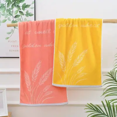 100% Baumwoll-Gesichtshandtuch, Jacquard, farbgewebt, für Erwachsene