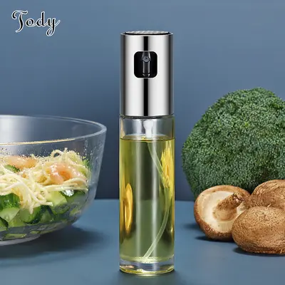 Toptan yağ sprey şişesi 260 ml mutfak sprey şişesi sprey şişesi yağ olmadan cam şişe basın asılı şeffaf yağ şişesi sprey şişesi - 4