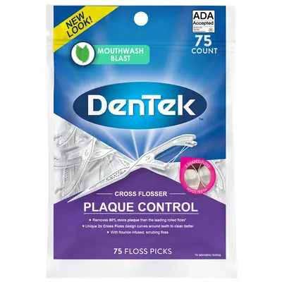 DenTek Ultra-Fine X Double-Line Dental Floss, Mint, 75 Pieces