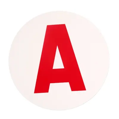 French Novice Driver Car Sticker, Static Red A Plate, Magnetic - 8