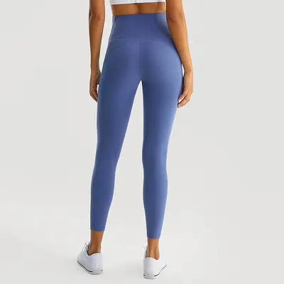 Damen-Yogahose mit hohem Bund, Nylon 66, Po-Lifting und Bauchkontrolle - 7