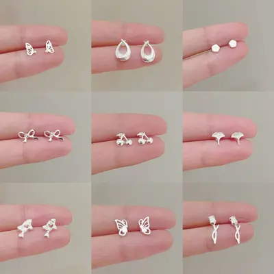 925 Sterling Silver Pearl Earrings for Women, Minimalist Design