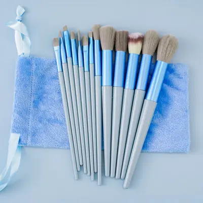 13-Piece Makeup Brush Set, Milk Tea Color - 11