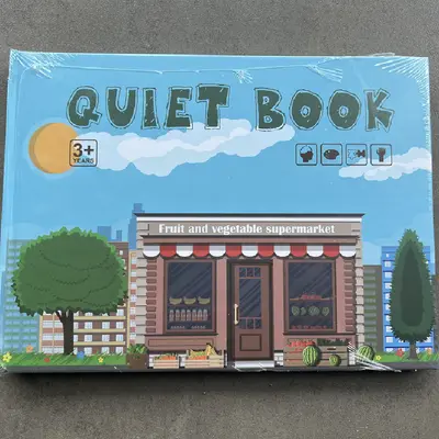 Montessori Meşgul Kitap Malzeme Seti, DIY Sessiz Yapışkan Kitap, Bebekler İçin - 9