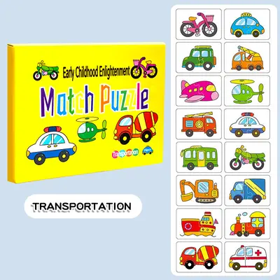 Children's Matching Puzzle Ages 0-3 Large Pieces Early Education - 8