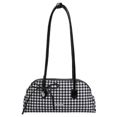 Damen-Schultertasche mit Leopardenmuster und Schleifen-Dekor - 8