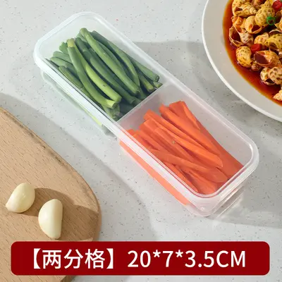 Narrow slit refrigerator compartment crisper box for fruits and vegetables frozen meat packaging box microwavable food storage box with air holes - 7