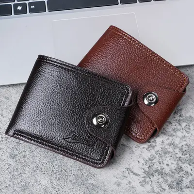 Men's Short Wallet, Multi-Card Slots, Coin Pocket - 5