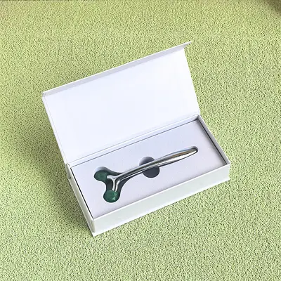 3D Roller Massage Packaging Box Lotus Head Pull-out Gift Box Jade Gua Sha Board Magnetic Suction Paper Box