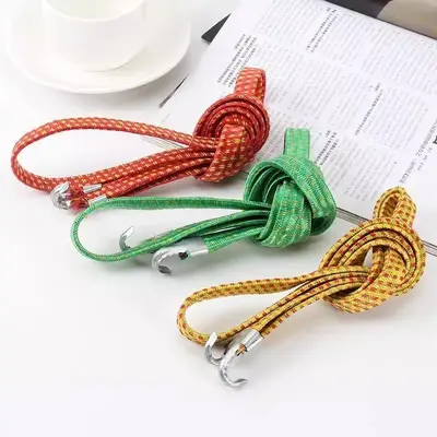 Motorcycle Elastic Tie-Down Cord with Hooks for Cargo - 5