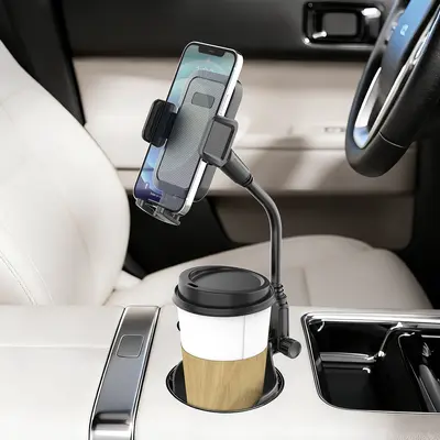 Çapraz Sınır Araba Su Bardağı Tutucu Araç İçi Telefon Tutucu 360° Dönerli Ayarlanabilir İçecek Raf Navigasyon Tutucu Yardımcı Sürücü
