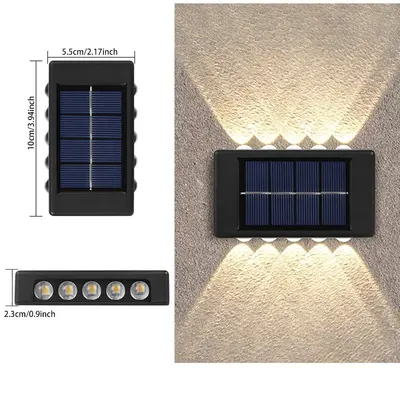 Güneş ışıkları açık avlu ışıkları bahçe bahçe dekoratif ışıkları duvar yıkama yeni yukarı ve aşağı aydınlık atmosfer duvar ışıkları