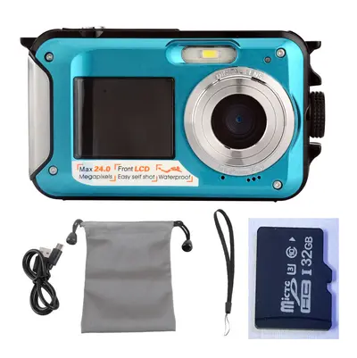24MP Dual-Screen Waterproof HD Digital Camera, Model HD268 - 12
