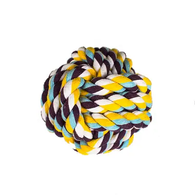 Cotton Rope Dog Toy Chew-Resistant Knotted - 6