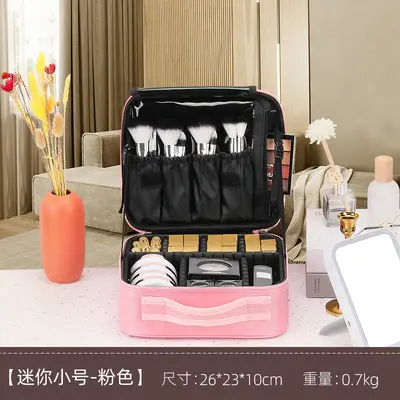 Large Capacity Multi-Layer Makeup Bag, Portable Cosmetics Organiser - 9