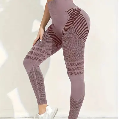 Avrupa ve Amerika sınır ötesi ultra yüksek belli kaymaz yoga pantolonu dikişsiz şeftali popo spor spor popo kaldırma tayt yüksek elastikiyet kadın - 10