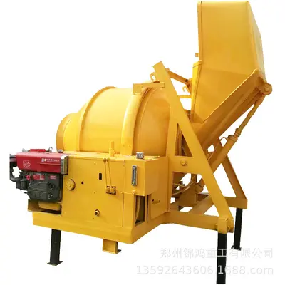 JZC350柴油混凝土搅拌机350L翻斗上料水泥灰浆滚筒齿轮传动拌料机