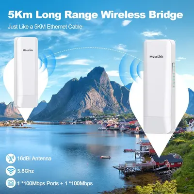 5.8G900mbps5千米无线网桥无线中继器点对点室外接入点网桥远距离 - 2