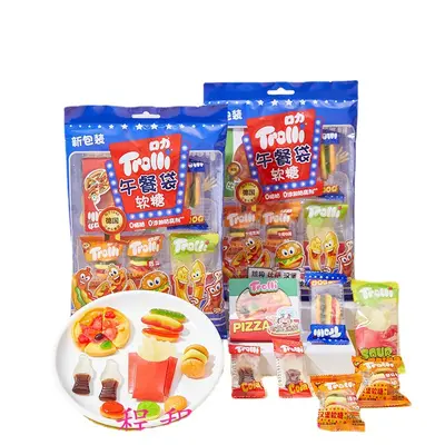 Trolli Kouli Burger-Gummibärchen, gefüllte Fruchtgummis, Hochzeitssüßigkeiten