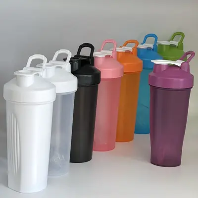 600ml Plastic Shaker Cup Protein Powder Milkshake Cup Portable Fitness Sport Water Bottle Mixer Cup with Logo Direct Factory Supply
