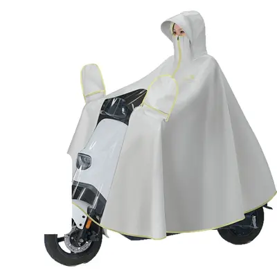 Electric scooter raincoat, women's and men's, long thickened full body protection