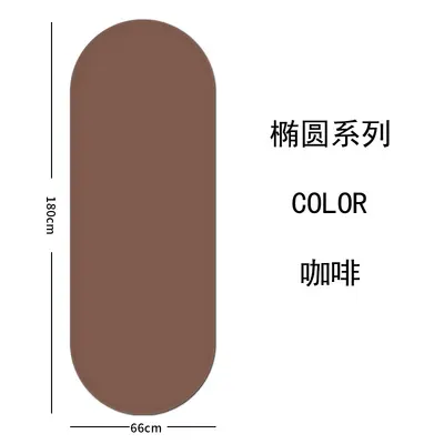 Oval PU Natural Rubber Yoga Mat, Non-Slip, Thickened - 8