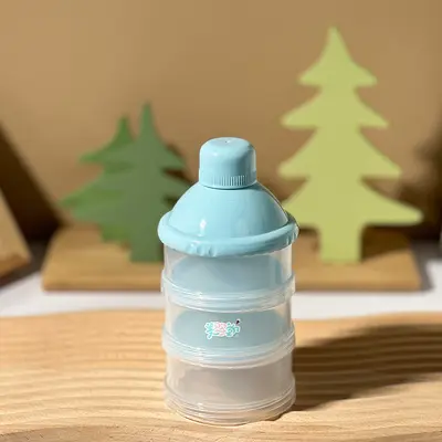 Tragbare Babymilchpulver-Box mit 3 Fächern, luftdicht - 9