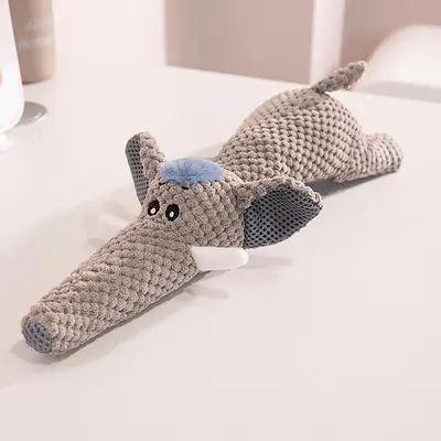 Bone-Shaped Plush Dog Toy, Tear-Resistant, Squeaky - 8