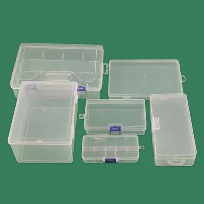 Hochdurchsichtige PP-Kunststoffbox mit rechteckigem quadratischem Deckel, kleine Produktverpackung Schreibwarenaufbewahrungsbox Hersteller