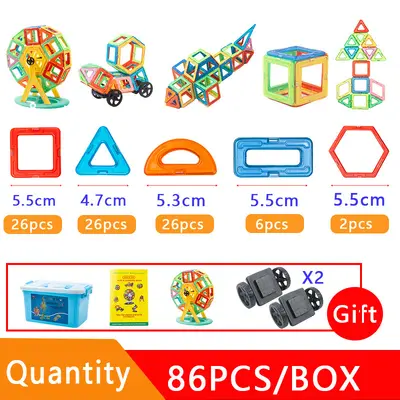 Large Strong Magnetic Tiles Building Block Set for Desktop, Children's Educational Toy - 12