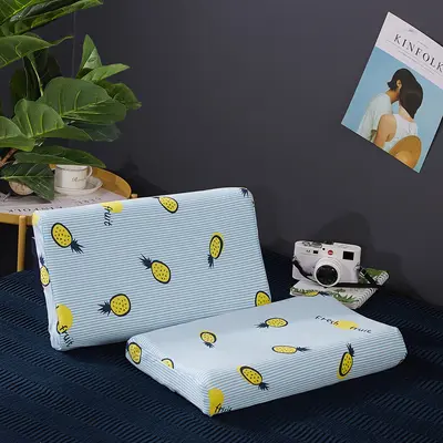 Natural latex pillow pure cotton core child and adult sizes - 9