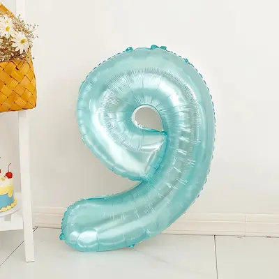 32 inç Mavi Kristal Jöle Sayı Balonu Doğum Günü Partisi