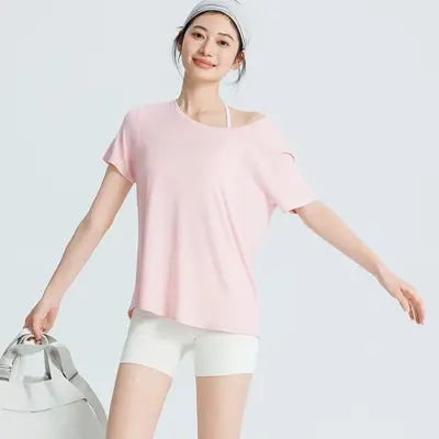Damen Yoga-T-Shirt Herbst/Winter 2026, Rundhals, locker, atmungsaktiv - 5